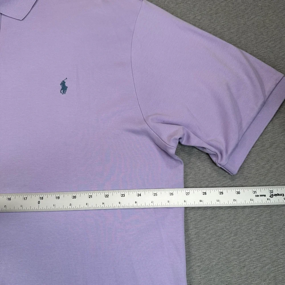 Ralph Lauren Polo Shirt Mens 2XLT Lavender Purple Cotton Jersey Short Sleeve
